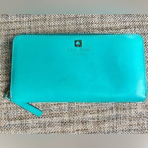 kate spade teal/ turquoise wallet